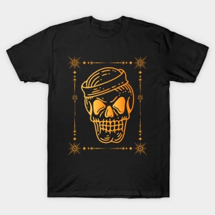 mystic esoteric skull with hand staff T-Shirt